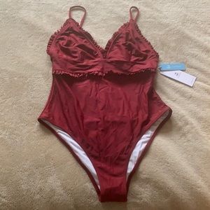 Cupshe one-piece Ruffle Swimsuit.